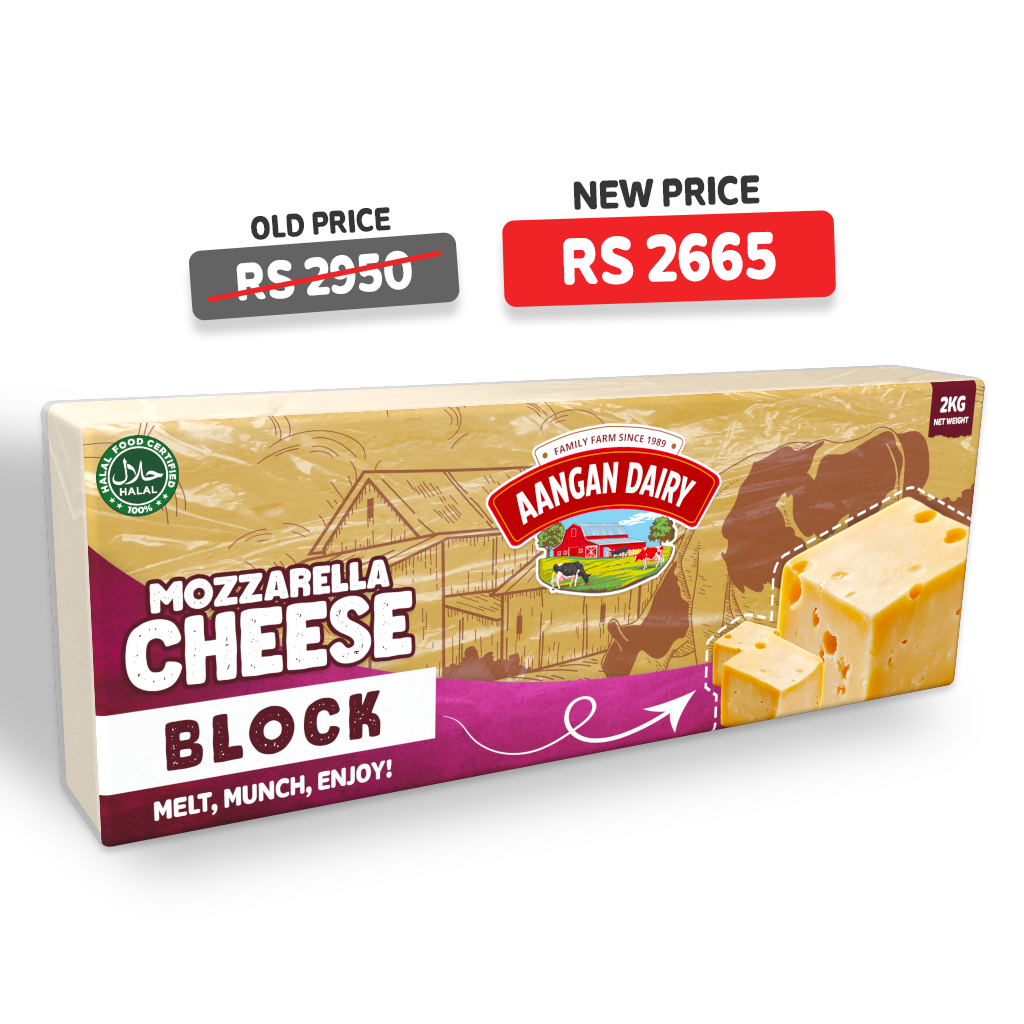 Mozzarella Cheese Block 2 kg