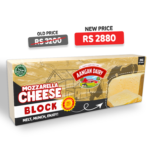 Danish Mozzarella Cheese Block 2 kg