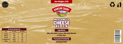 Mozzarella Cheese Block 2 kg