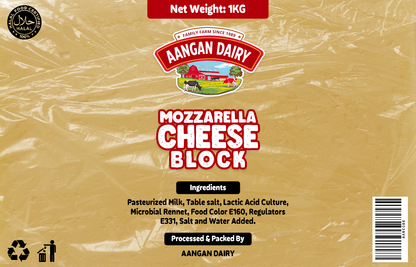 Danish Mozzarella Cheese Block 1 kg